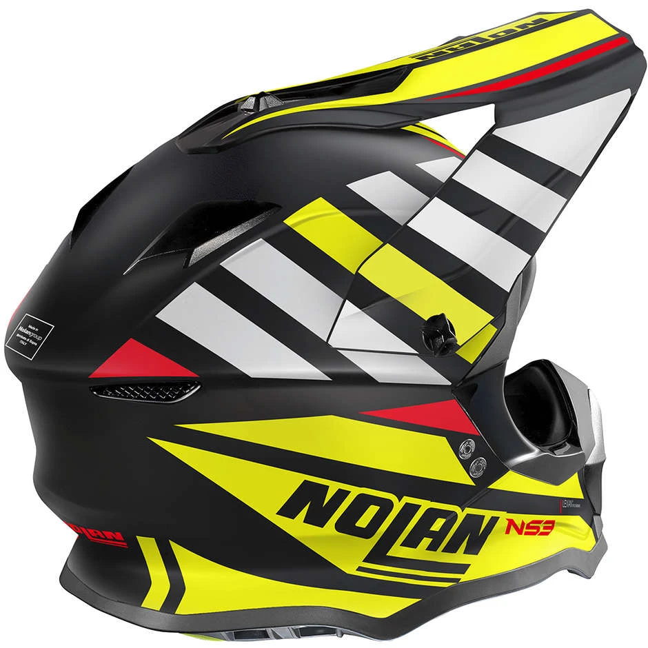 Cross Enduro Motorradhelm Nolan N53 CLIFFJUMPER 075 Matt Schwarz Gelb – Bild 2