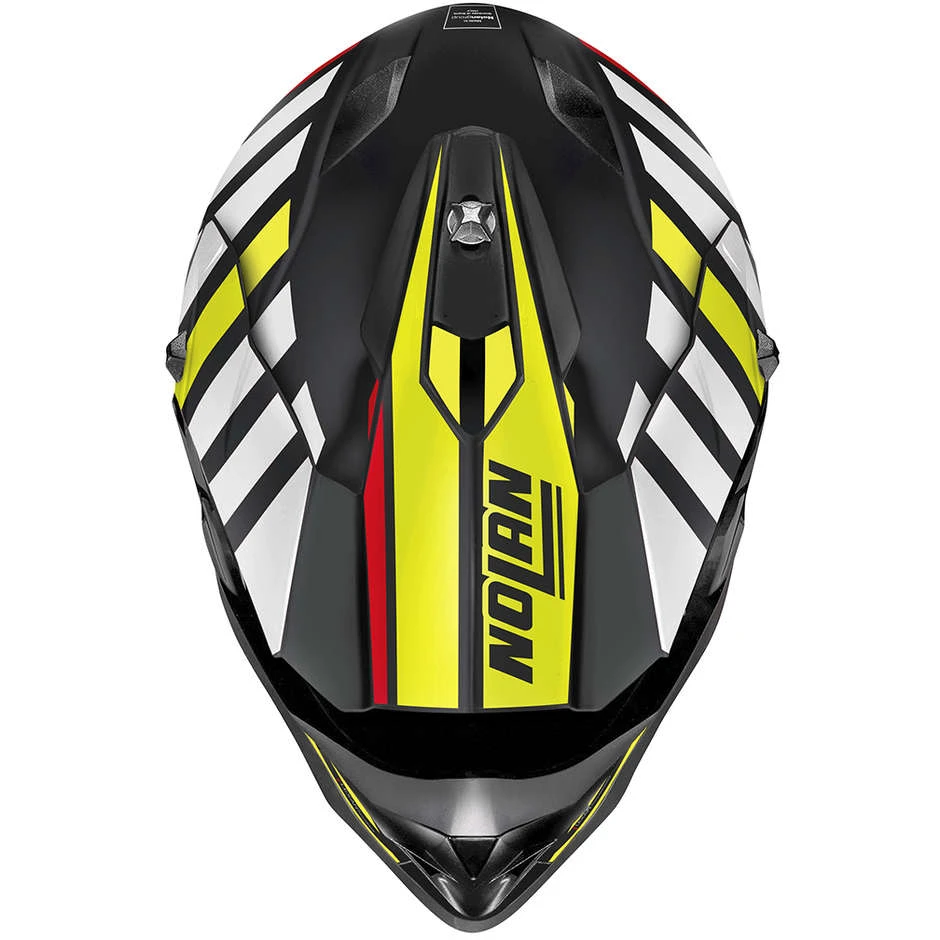 Cross Enduro Motorradhelm Nolan N53 CLIFFJUMPER 075 Matt Schwarz Gelb – Bild 3