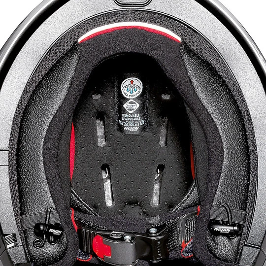 CrossOver On-Off Motorradhelm Nolan N70.2x DECURIO N-Com 033 Weiß Blau Meta – Bild 3