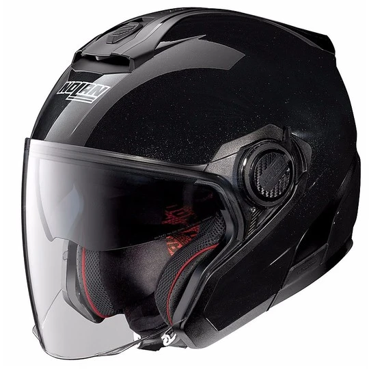 Doppel Visier Motorrad Helm Jet Nolan N-com N40.5 Sonder 012 Gloss Black