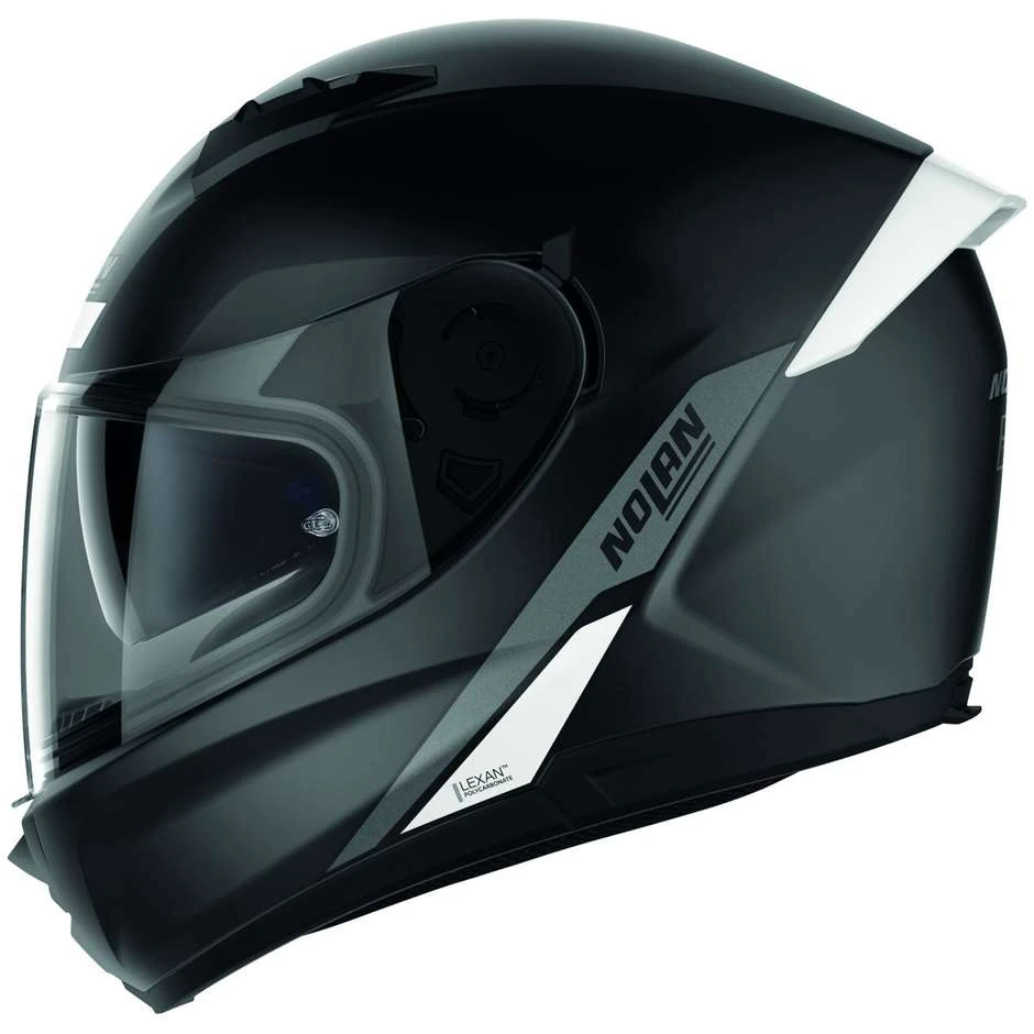 Integral Motorradhelm Nolan N60.6 STAPLE 040 Schwarz Matt Weiß – Bild 3