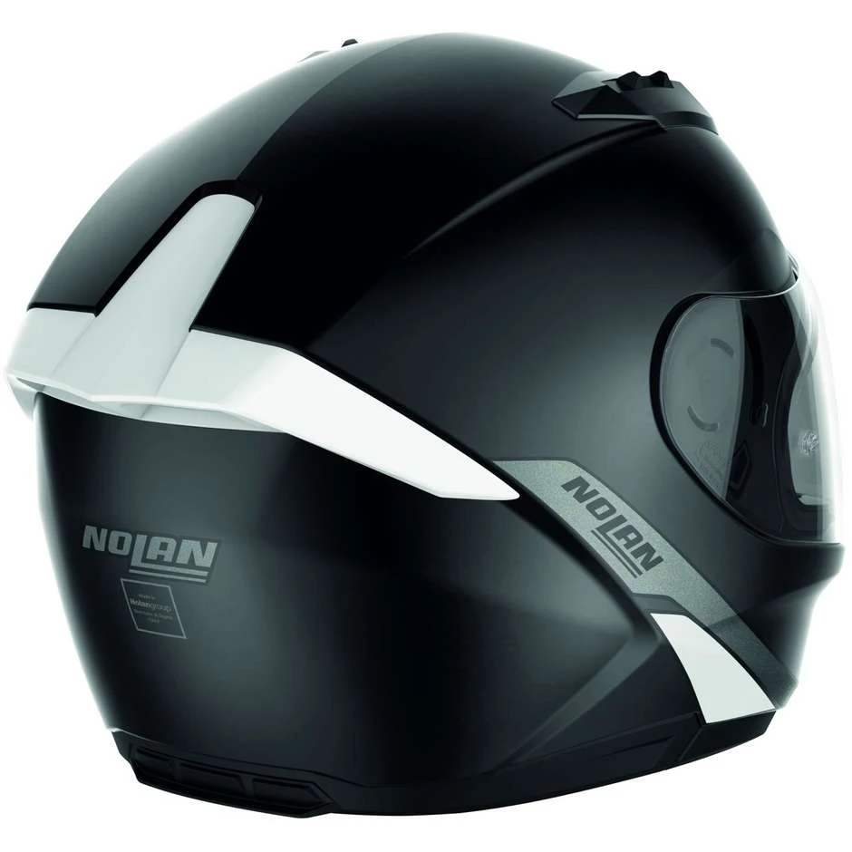 Integral Motorradhelm Nolan N60.6 STAPLE 040 Schwarz Matt Weiß – Bild 4