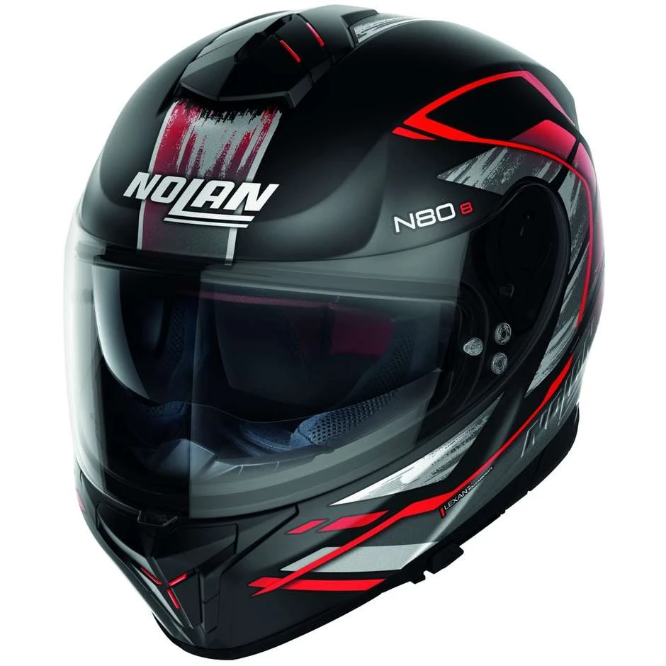 Integral Motorradhelm Nolan N80.8 THUNDERBOLT N-Com 027 Matt Rot