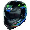 Integral Motorradhelm Nolan N80.8 THUNDERBOLT N-Com 031 Blau Grün Opak