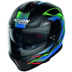 Integral Motorradhelm Nolan N80.8 THUNDERBOLT N-Com 031 Blau Grün Opak