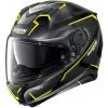 Integrierter Motorradhelm Nolan N87 Plus OVERLAND N-Com 032 Matt Schwarz Gelb
