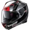 Integrierter Motorradhelm Nolan N87 SKILLED N-Com 100 Scratched Chromed
