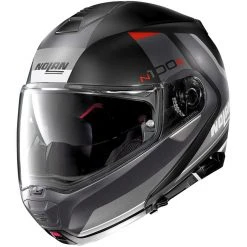Modulare Motorradhelm-Homologation P / J Nolan N100.5 HILLTOP N-Com 047 Matt Schwarz