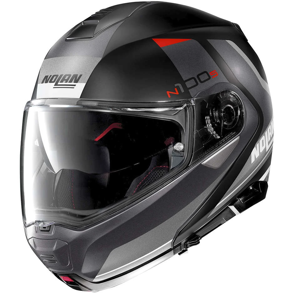 Modulare Motorradhelm-Homologation P / J Nolan N100.5 HILLTOP N-Com 047 Matt Schwarz