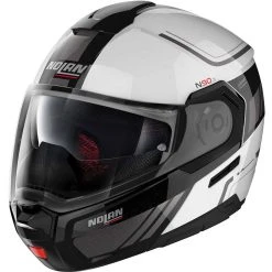 Modularer Motorradhelm P / J Nolan N90.3 VOYAGER N-Com 017 Weißmetallzulassung