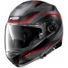 Modularer Motorradhelm P / J-Zulassung Nolan N100.5 Plus OVERLAND N-Com 032 Lavagrau Mattrot