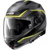Modularer Motorradhelm P / J-Zulassung Nolan N100.5 Plus OVERLAND N-Com 033 Lavagrau Mattgelb