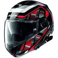 Modularer Motorradhelm P/J Zulassung Nolan N100.5 Plus STARBOARD N-Com 045 Glossy Red