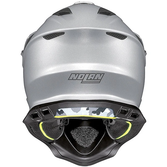 Moto Cross Enduro Helm Nolan N53 PORTLAND 061 Weiß Metall Gelb – Bild 2
