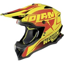 Moto Cross Enduro Helm Nolan N53 Sidewinder 041 Gelbe LED