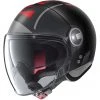 Motorradhelm Jet Nolan N21 Visier AVANT-GARDE 073 Matt Schwarz Rot