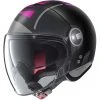 Motorradhelm Jet Nolan N21 Visier AVANT-GARDE 075 Matt Schwarz Pink