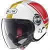 Motorradhelm Jet Nolan N21 VISIER FLYBRIDGE 067 Weiß Metall Grün Rot
