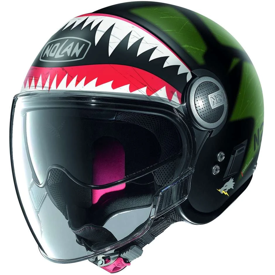 Motorradhelm Jet Nolan N21 VISOR SKYDWELLER 091 Matt Grün