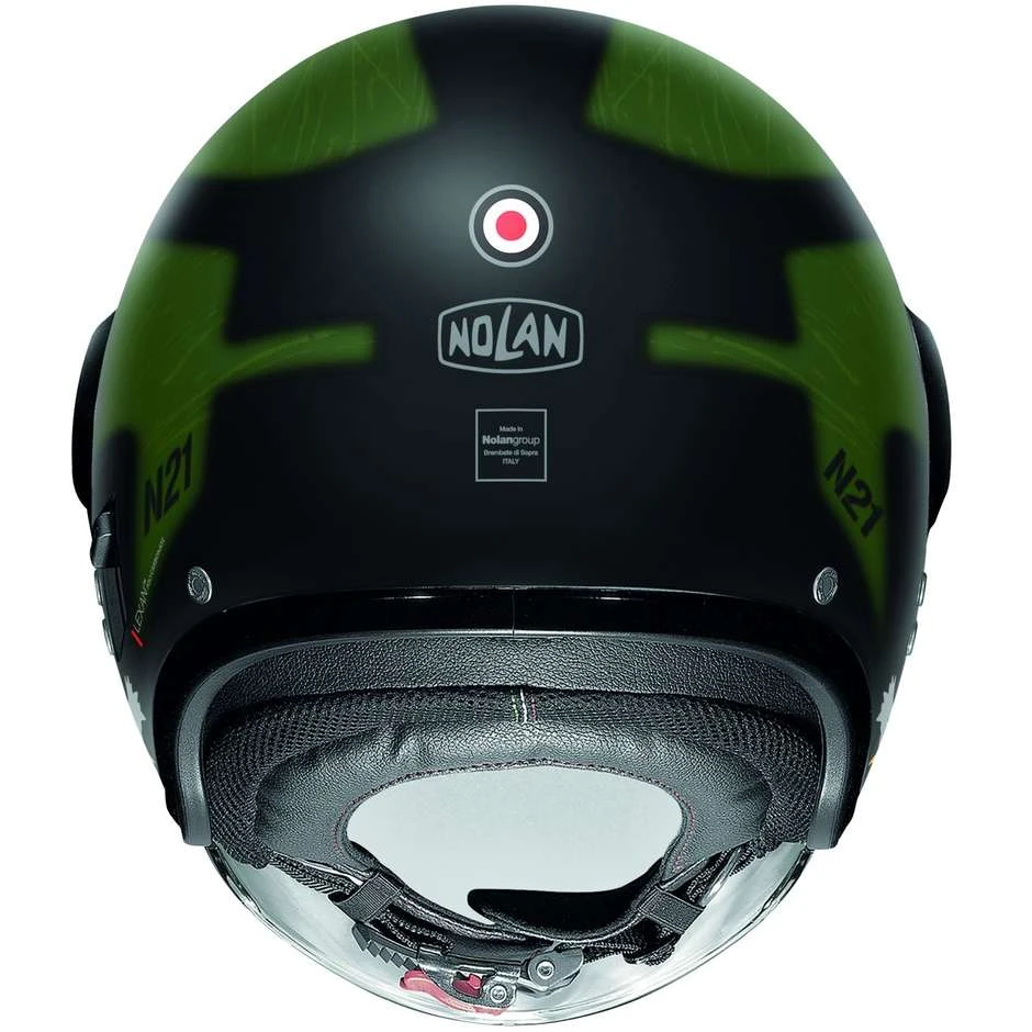 Motorradhelm Jet Nolan N21 VISOR SKYDWELLER 091 Matt Grün – Bild 2
