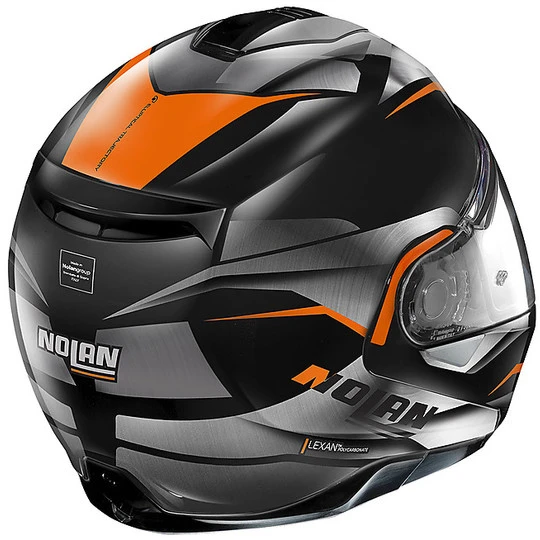 Nolan Modular Motorradhelm N100.5 BALTEUS N-Com 044 Glänzend Schwarz Orange – Bild 4