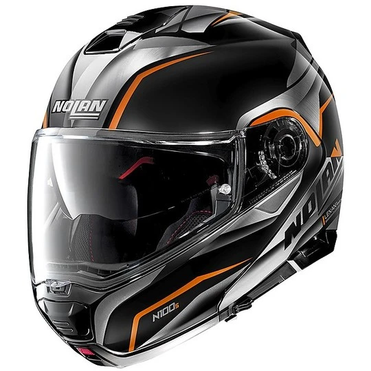 Nolan Modular Motorradhelm N100.5 BALTEUS N-Com 044 Glänzend Schwarz Orange