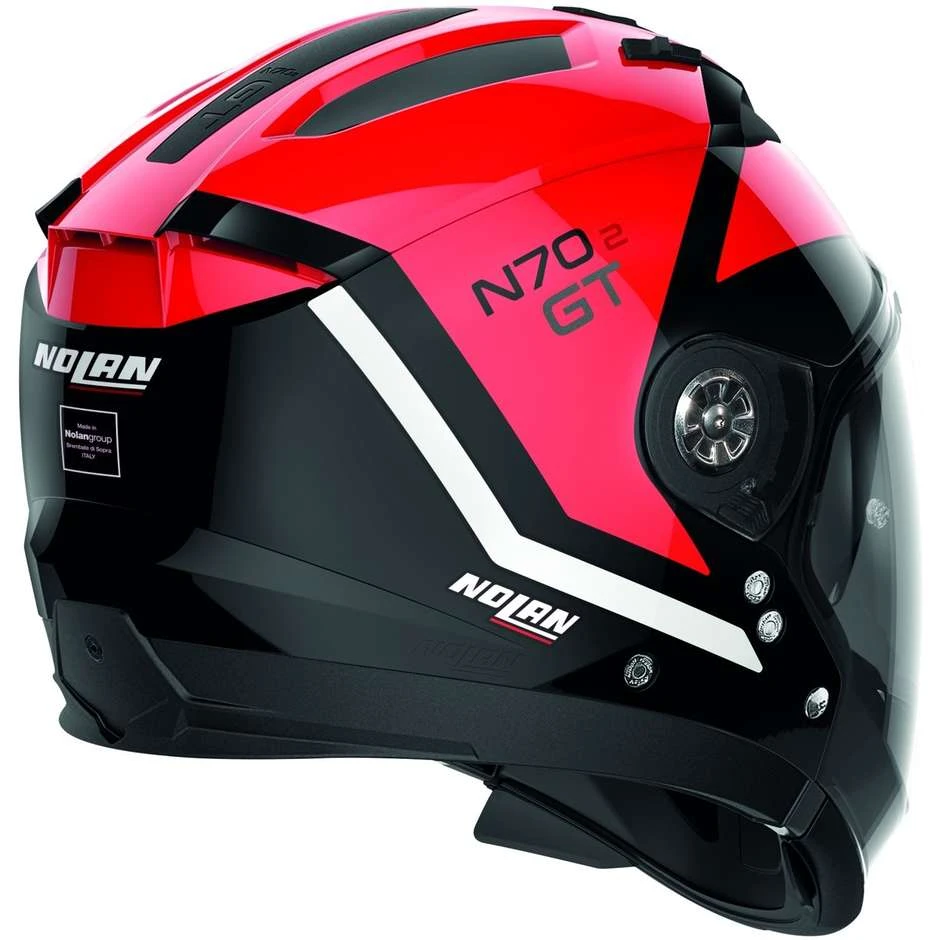 Nolan N70.2 Crossover Motorradhelm GT GLARING N-Com 047 Glossy Red – Bild 2