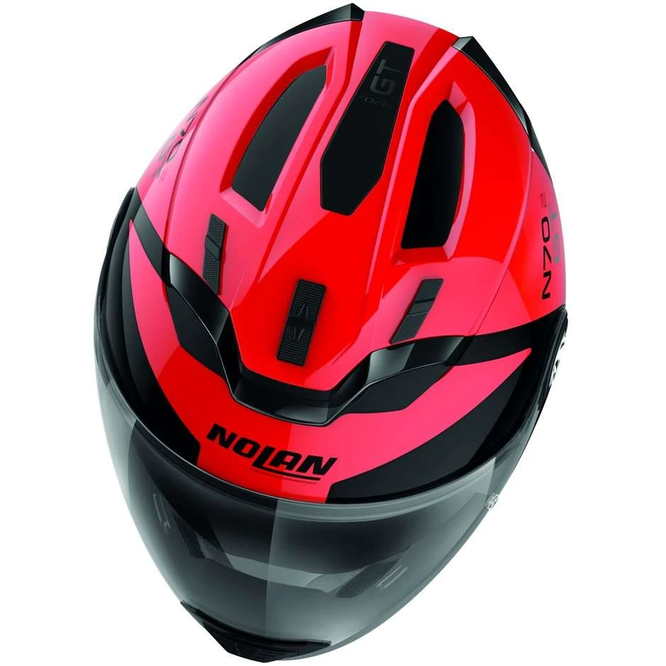 Nolan N70.2 Crossover Motorradhelm GT GLARING N-Com 047 Glossy Red – Bild 3